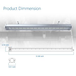 Sokply LED Explosion Proof Light UL844 Certified 60W 7800Lm (300W HPS Eqv.), 4FT Class I Division II Hazardous Locations Industry Luminaires with 120° Beam Angle Dimmable IP66 Waterproof, FLF4 Series