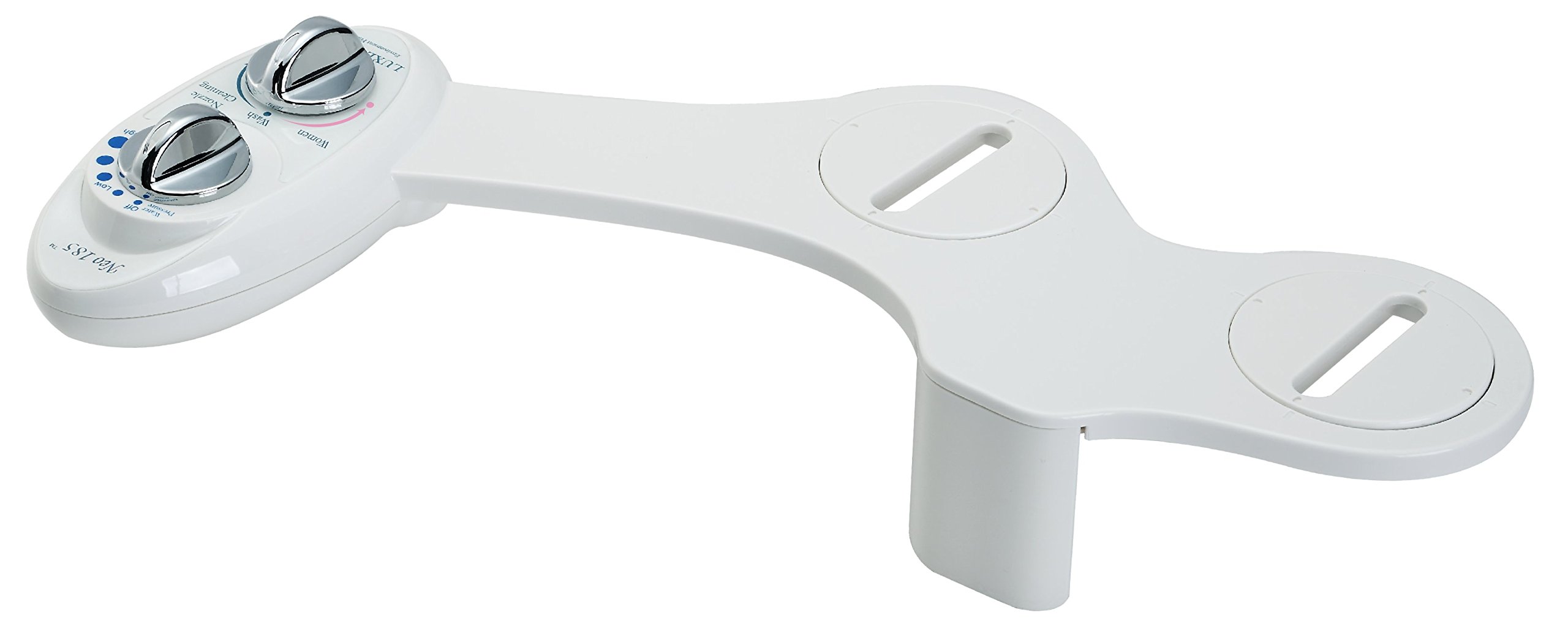 MAYFAIR 8100SL 000 Collins Plastic Toilet Seat Bundle with LUXE Bidet NEO 185 Attachment