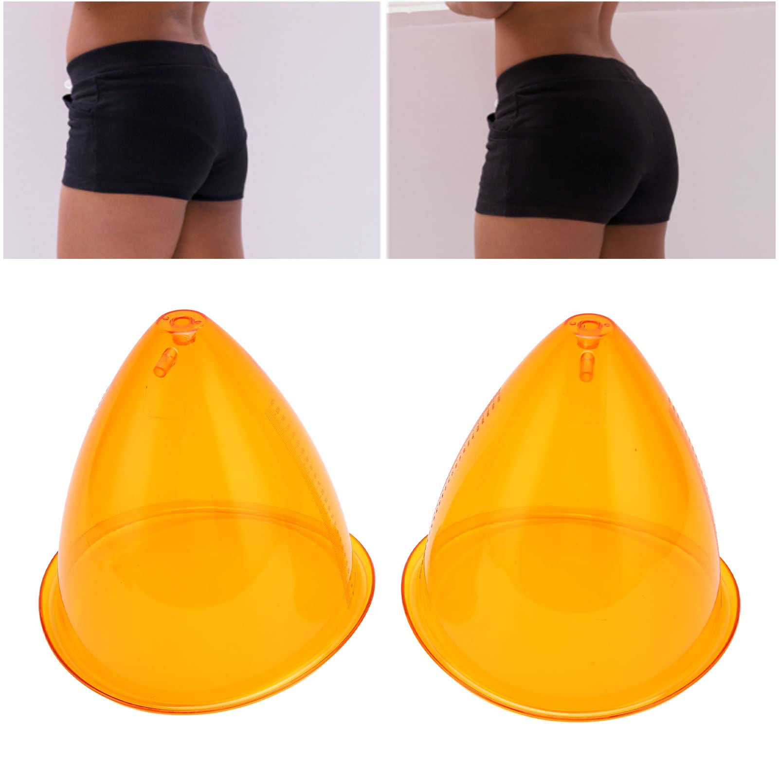 Buttock Vacuum Cups for Butt, L Size 160ml Butt Suction Cups, Body Massage Vacuum Cupping Machine Accessories for Home Salon