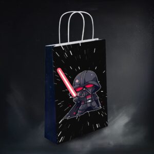 pepdhuk 16 Pcs Star Classic Wars Theme Birthday Party Mandalorian Decorations Gift Bags for Star Classic Wars Goodie Bags Party Supplies