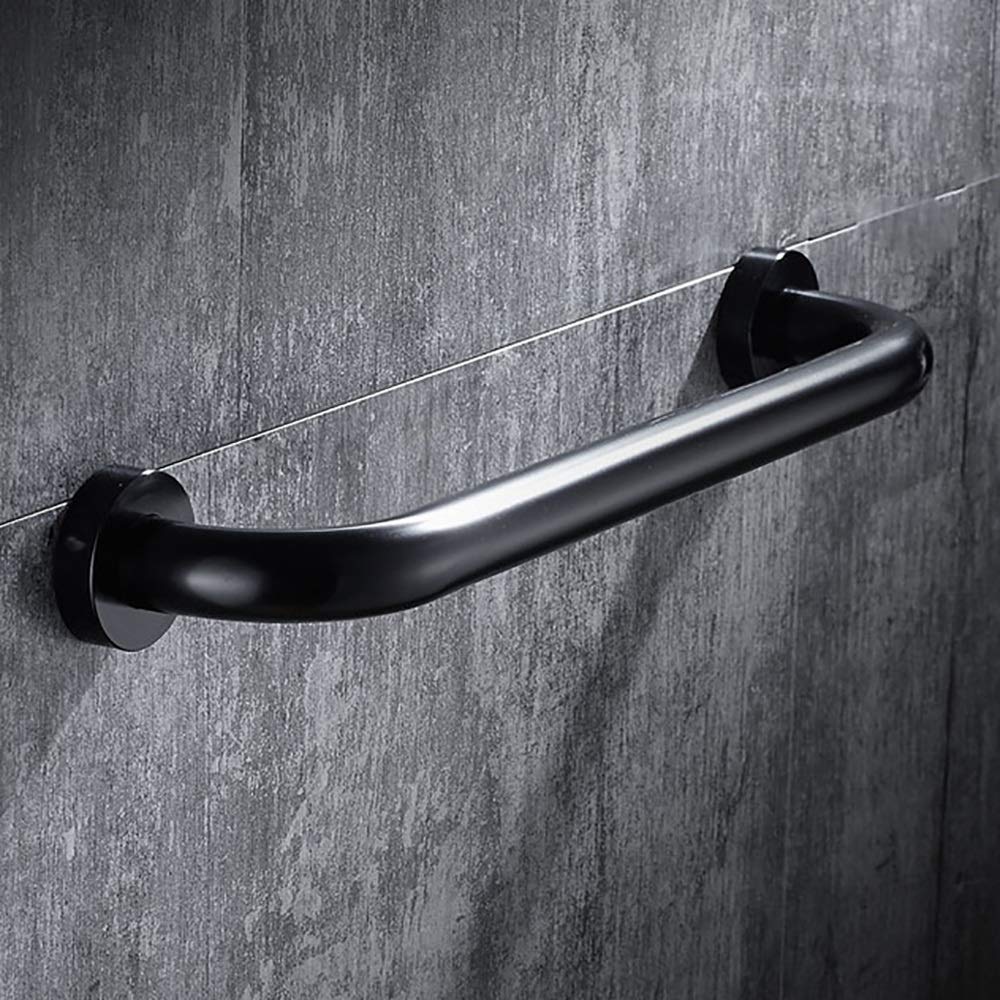 NEWCES Grab Bars，Bathroom Safety Handrail Anti-Slip Wall Mount Space Aluminum Shower Bars Towel Rack Fit Bathtub Bathroom Kitchen Stairway Use (Color : White, Size : 40cm)