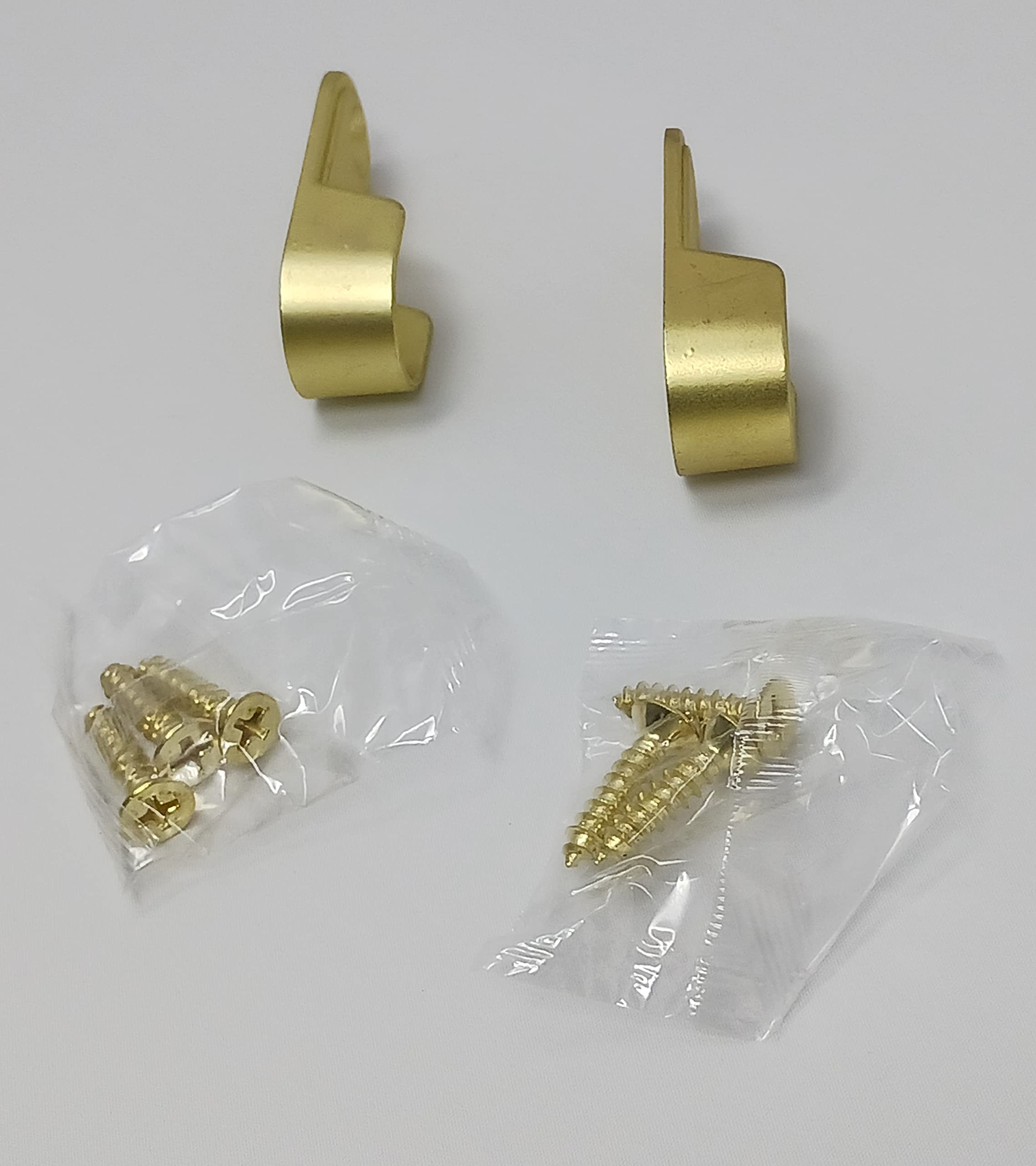 1 Pair Oval Wardrobe Rod Tube Open End Support Cap Flanges with Installation screws (Matte Brass)