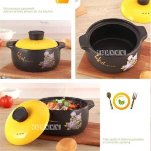 NESKX Ceramic Cooking Pot Cast Iron Pot with Lid Professional Lead Free Cooking Tagine,30Cm Cooking Tagine for Different Cooking Styles,Cast Iron Best Gift ​Casserole Pan