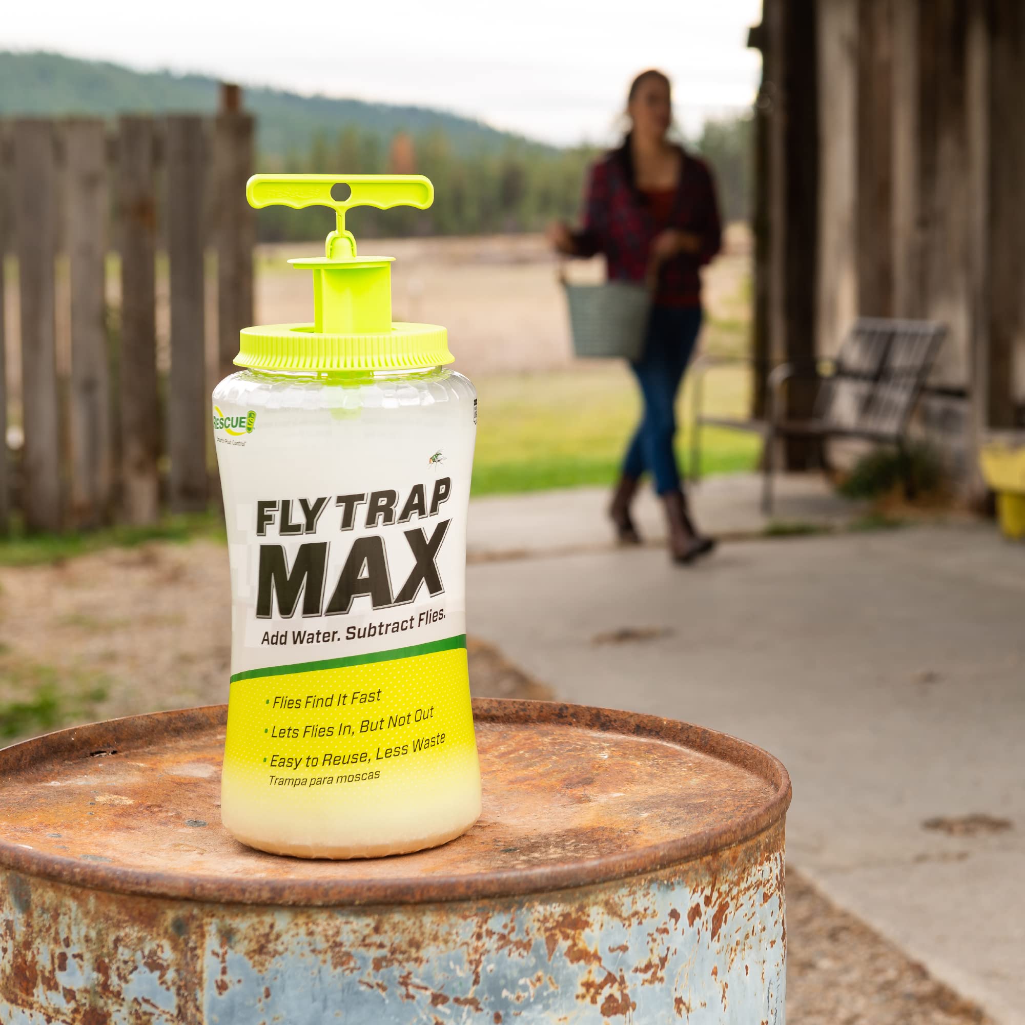 RESCUE! Fly Trap Max – Extra Large Reusable Outdoor Fly Trap