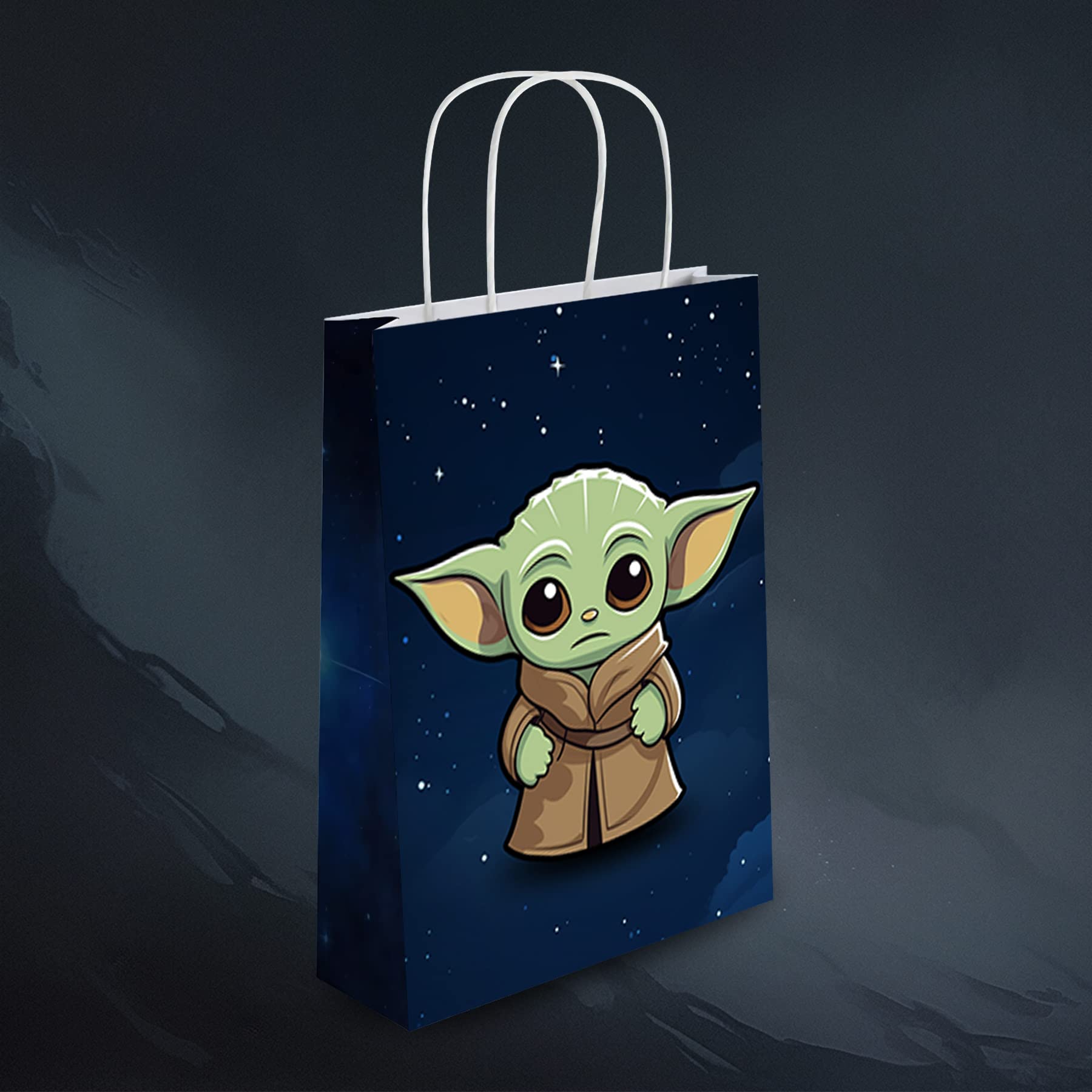 pepdhuk 24 Pcs baby yoda Theme Birthday Party Mandalorian Decorations Gift Bags for yoda Goodie Bags Party Supplies (24)