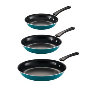 Tramontina 3 Pk Porcelain Enamel Fry Pans - Teal