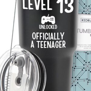 KEDRIAN 13th Birthday Tumbler 30oz, Best 13 Year Old Boy Gift Ideas, 13 Year Old Boy Birthday Gifts, Gifts For 13 Year Old Boys Trendy 2023, 13 Year Old Boy Gifts Teenager