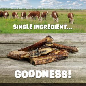 PUPDAWGS Single Ingredient Dog Bones - Made in USA - Small Beef Rib Bones - Natural Dog Bones for Aggressive Chewers - from USDA Inspected Beef - Hickory Smoked - Wrapped in Sets of 5 (15 Piece Pack)