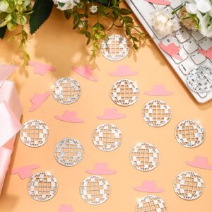 Sherr 400 Pcs Wedding Table Confetti Wedding Hat Confetti 70s 80s Disco Ball Cowgirl Party Decorations Engagement Party Supplies Girls Night Birthday Favors for Western Cowboy (Classic Style)