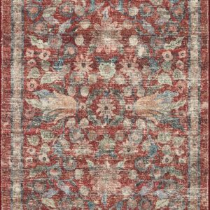 Loloi Rifle Paper Co. x Courtyard Crimson 5'-0" x 7'-6" Area Rug