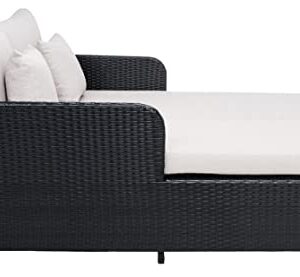 Safavieh Outdoor Collection PAT7500 Daybed, Black/Light Grey