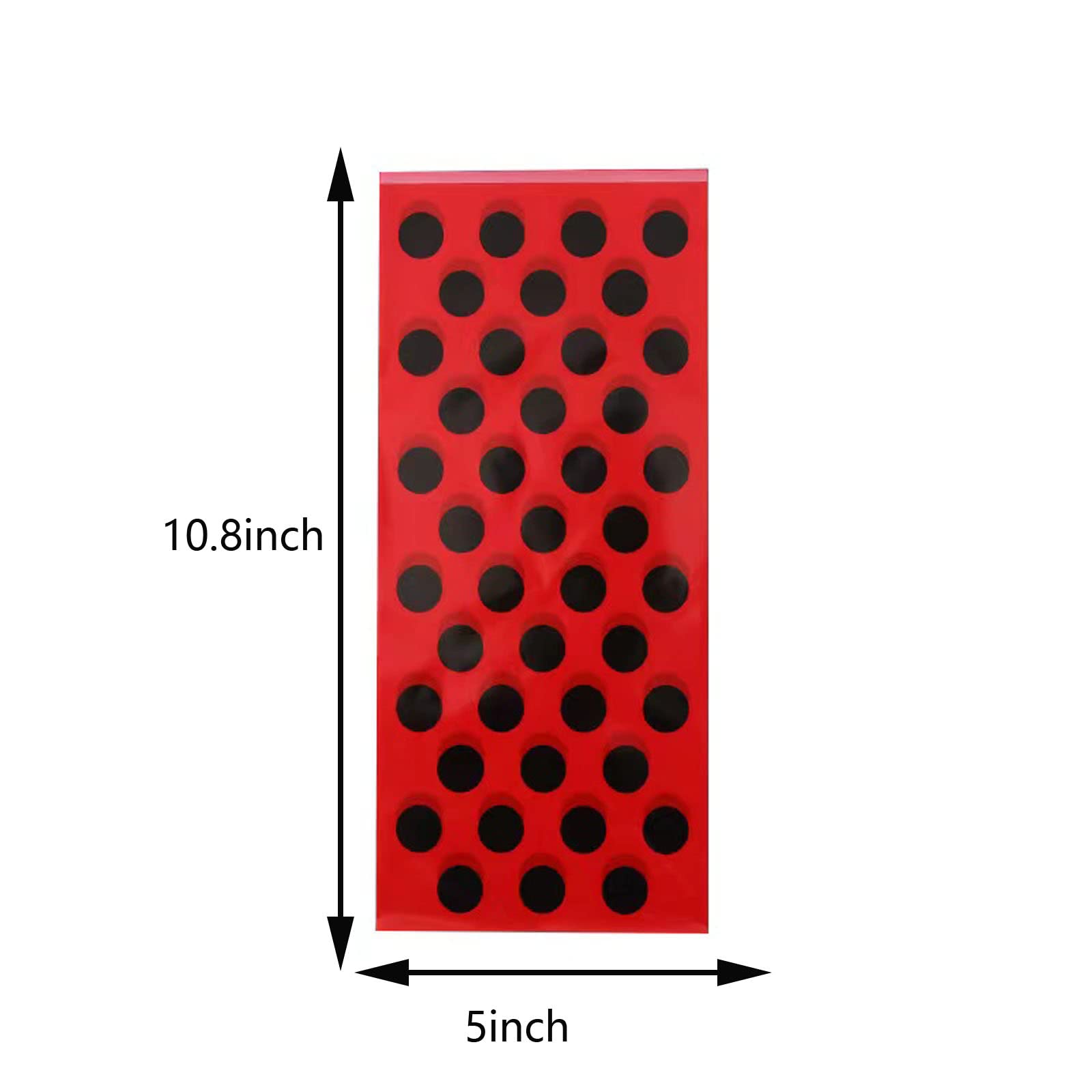 50 Pieces Red Cello Bags Black Polka Dots Cellophane Candy Bags Candy Plastic Favor cellophane Treat Bags for Ladybug Party Bags Birthday Party Supplies