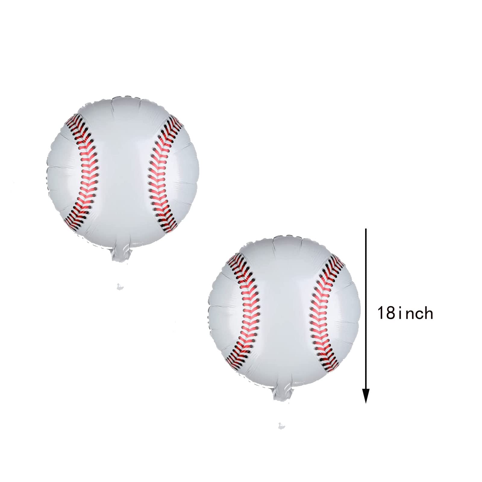 18pcs Glove Baseball Foil Balloons 20 Inch Sports Mylar Balloon with Latex Balloons for Baseball Themed Birthday Party Supplies Baby Shower Decoration