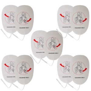 WNL Products AED Trainer Pads - 5 Pack Replacement Practi-Trainer Electrode Pads XFTAP Compatible with WL120ES10 and WL220ES0 Practi-Trainers (Adult Pads)