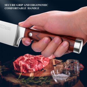 BYkooc Chef Knife - 8 Inch Pro Kitchen Chef Knife High Carbon Stainless Steel Sharp Chef's Knife with Ergonomic Handle and Gift Box - Chef's Knives for Family & Restaurant Use