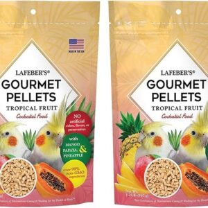 LAFEBER'S Cockatiel Pellets (1.25 lb (Pack of 2), Tropical Fruit Pellets)