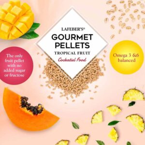 LAFEBER'S Cockatiel Pellets (1.25 lb (Pack of 2), Tropical Fruit Pellets)