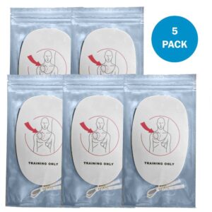 WNL Products AED Trainer Pads - 5 Pack Replacement Practi-Trainer Electrode Pads XFTAP Compatible with WL120ES10 and WL220ES0 Practi-Trainers (Adult Pads)