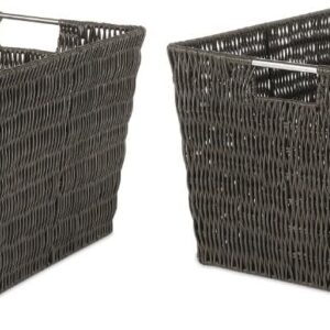 Whitmor Rattique Storage Tote Basket - Espresso (Pack of 2)