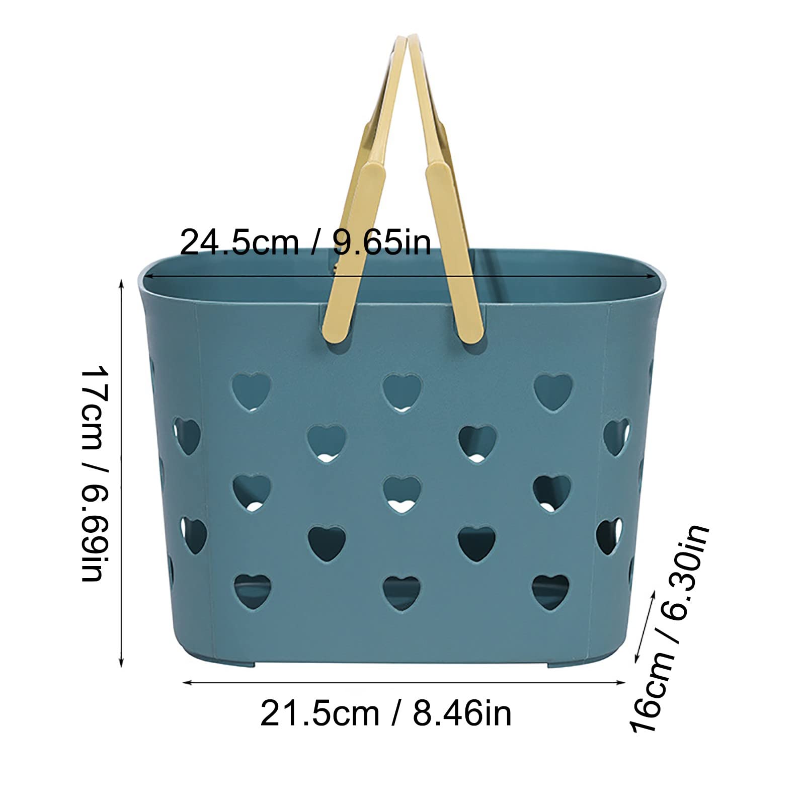 Berry Basket Portable Shower Caddy Tote Plastic Storage Basket With Handle Box Organizer For Bathroom Pantry Kitchen College Dorm Washable Tip Proof Durable Open Tote Bag Cut Vegetable Storage