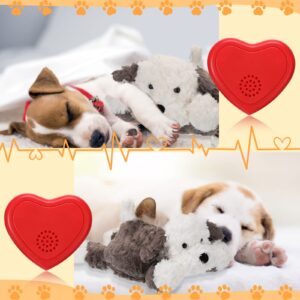 Liliful 2 Pack Puppy Heartbeat Toy Stuffed Puppy for Sleep Aid Plush Animals Dog Toy with Beating Heart Relief Separation Anxiety Training Behavioral