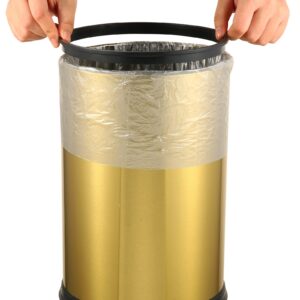 JINYCOME 2.6 Gallon Gold Bathroom Trash can with lid,Small Office Garbage can Wastebasket bin for Bedroom,Living Room,Kitchen (Gold)