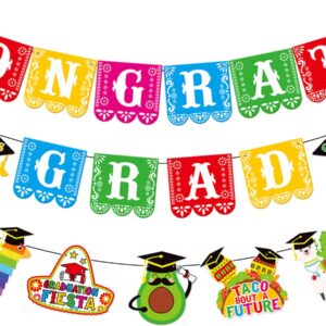 Mexican Graduation Party Decorations 2025, Fiesta Theme Congrats Grad Banner Class of 2025 Garland, College High School Senior Taco Bout A Grad Graduate Party Decoration