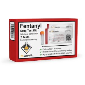 TN Scientific - Fentanyl Drug Test Strip [2 Pack] - Powder, Liquid, & Urinalysis Testing Forensic Kit