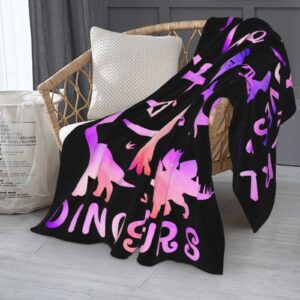 IMUKU Dinosaur Blanket Warm Fuzzy Blankets and Throws Dinosaur Blanket Just A Girl Who Loves Dinosaurs Blanket