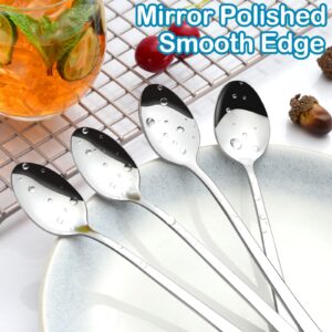 Pleafind 16-PCS Long Spoon (7.9 inch), Long Handle Iced Tea Spoons, Stainless Steel Stirring Spoon, Coffee Spoon, Ice Cream Spoon, Long Spoons for Shakes Cocktail Stirring Coffee Cold Drink