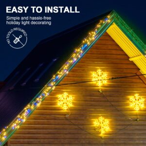 Hooks for Outdoor String Lights Clips: 25Pcs Heavy Duty Cable Clip with Waterproof Adhesive Strips for Hanging Christmas Light - Outside UV-Resistant Clear Cord Holders Outdoors Rope Organizer