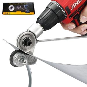 jikbeed metal nibbler drill attachment - electric drill shears attachment cutter nibbler, sheet metal cutter tool adapter, specifically designed for cutting flat metal sheets of 21 gauge and below