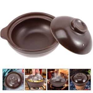 Cookware Japanese Tools Stew Pots with Lids Ceramic Cooking Pot Casserole Clay Pot Soup Cooking Clay Pot Kitchen Stockpot Earthenware Cooking Pot Home Stew Pot Stove