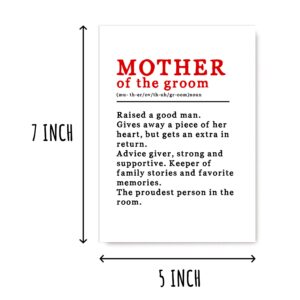 EdgarGifts Mother Of The Groom Definition Card - To My Mother-In-Law On My Wedding Day Card - Mother Of The Bride Card - Wedding Card