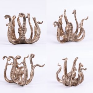 DOVDOV Octopus Cup Holder, Resin Octopus Coffee Cup Holder, Octopus Statue, Antique Bronze Home Decor, Home bar Accessories, Funny Cup Holder, Jewelry Holder, Jewelry Holder