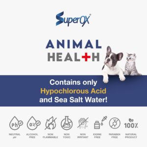 Superox Animal Eye Wash & Tear Stain Remover | Fast Relief from Irritations & Allergies Symptoms | Safe for All Animals | 100 ml (3.38 oz)