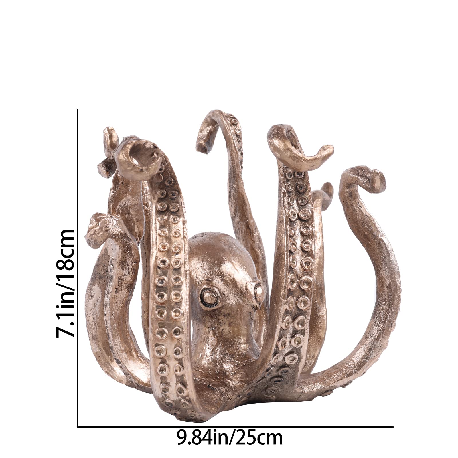 DOVDOV Octopus Cup Holder, Resin Octopus Coffee Cup Holder, Octopus Statue, Antique Bronze Home Decor, Home bar Accessories, Funny Cup Holder, Jewelry Holder, Jewelry Holder