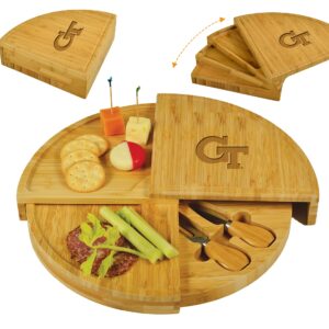 Picnic at Ascot NCAA Georgia Tech Officially Licensed Multi Level Swiveling Patented Cheese Board 14" Diameter