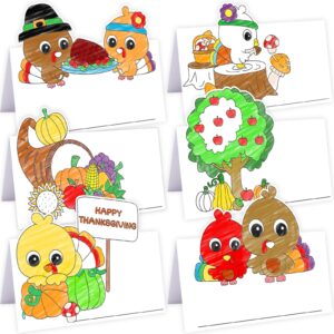 thanksgiving place cards crafts table settings 120pcs color your own cards thanksgiving crafts for kids table name place card fall harvest