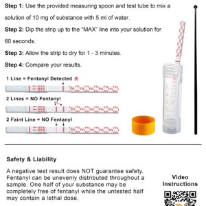 TN Scientific - Fentanyl Drug Test Strip [2 Pack] - Powder, Liquid, & Urinalysis Testing Forensic Kit