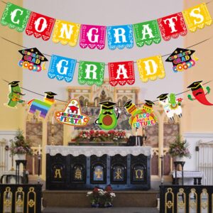 Mexican Graduation Party Decorations 2025, Fiesta Theme Congrats Grad Banner Class of 2025 Garland, College High School Senior Taco Bout A Grad Graduate Party Decoration