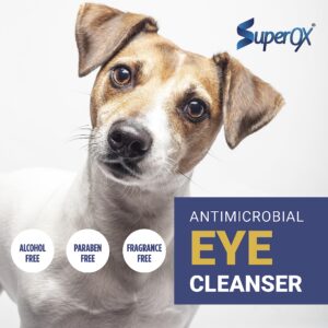 Superox Animal Eye Wash & Tear Stain Remover | Fast Relief from Irritations & Allergies Symptoms | Safe for All Animals | 100 ml (3.38 oz)