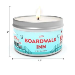 Park Scents Boardwalk Inn Candle - Authentic Smell of The Boardwalk Inn Resort Lobby at Walt Disney World - Super Accurate - Handmade in The USA - Vegan and Cruelty-Free | 8 oz. Tin