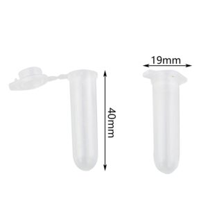 2ml Microcentrifuge Tubes TAODAN 100pcs 2ml Micro Centrifuge Tube Vial Clear Plastic Vials Container with Caps for Sample Storage Without Leakage