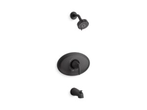 kohler k-ts21948-4y-bl remodel rite-temp bath and shower trim kit, 2.5 gpm, matte black