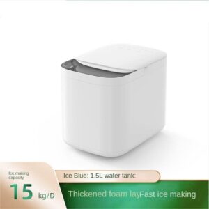 Home Ice Counter Top Portable Machine, Small Ice Machine, Bubble Milk Tea Machine Ice Mini Smart Snow Ice Maker, Commercial with Scoop & Basket, Suitable for Home/Office/Bar/RV