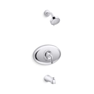 Kohler K-TS21948-4Y-CP Remodel Rite-Temp Bath and Shower Trim Kit, 2.5 GPM, Polished Chrome