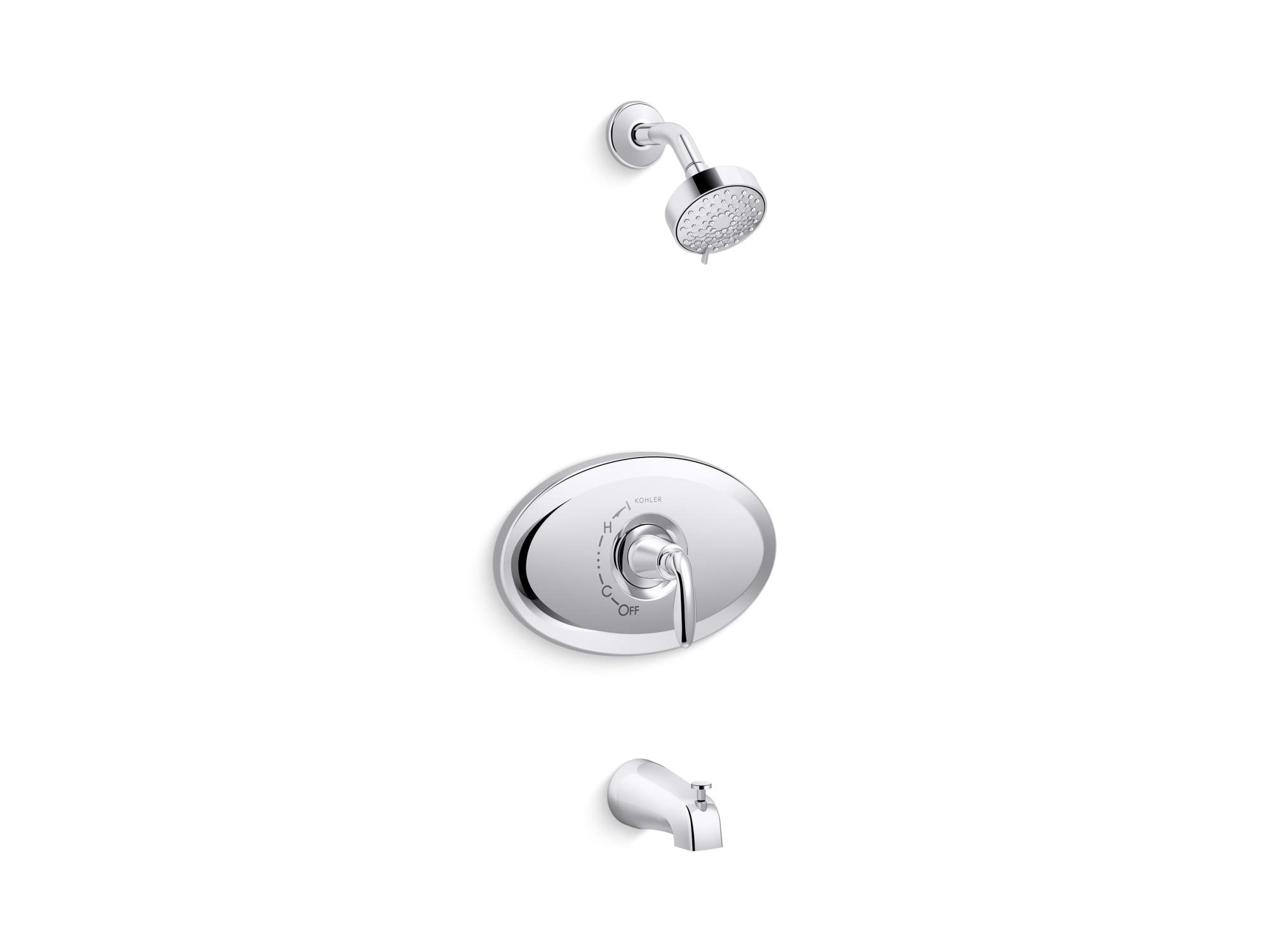 Kohler K-TS21948-4Y-CP Remodel Rite-Temp Bath and Shower Trim Kit, 2.5 GPM, Polished Chrome