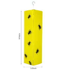 8 Pack Sticky Fly Traps, Fly Traps Outdoor/Indoor, Fly Stick, Fruit Fly Trap, Flying Insect Catcher Gnat Trap Killer for Flying Plant Insect Such as Mosquitos, Aphids, Leafminers, Fungus Gnats