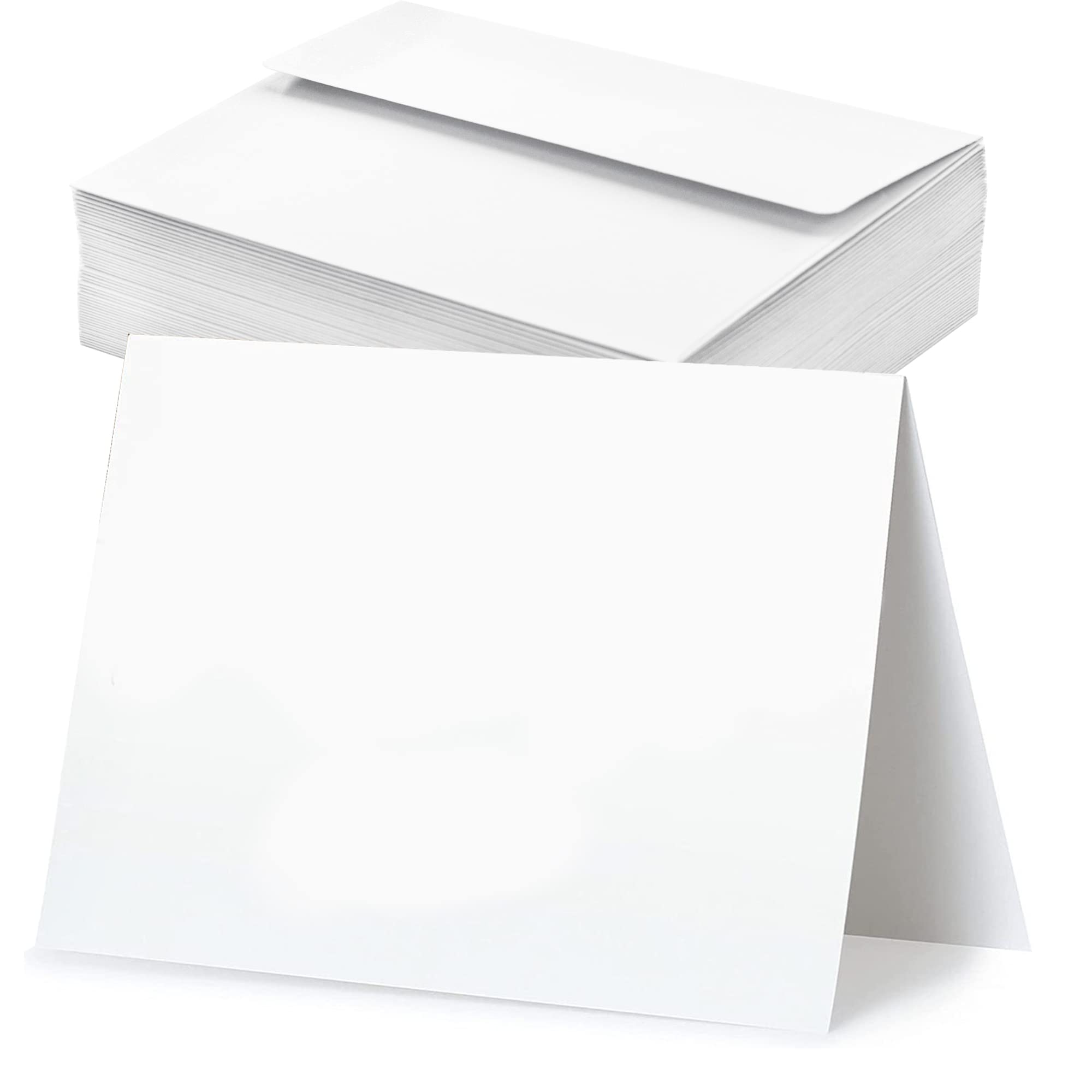 VANRA White Blank Greeting Cards with Envelopes 4.25x5.5 100 Pack White Cardstock with A2 Envelopes Bulk Self Seal for DIY Thank You Cards, Wedding Invitations Cards